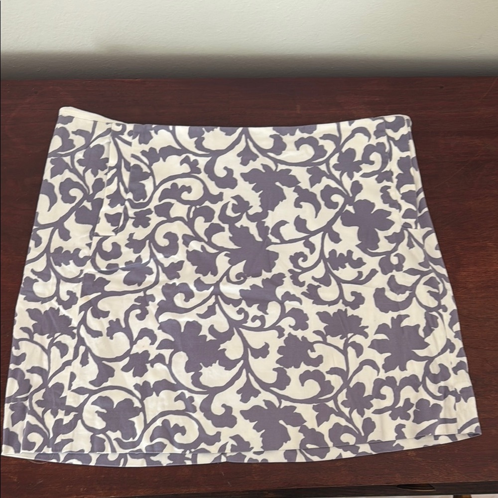 J. Crew Purple and White A-line Mini Skirt